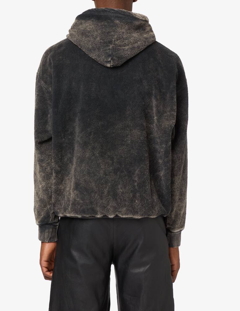 rinascente Diesel Brushed overdyed hoodie - Black