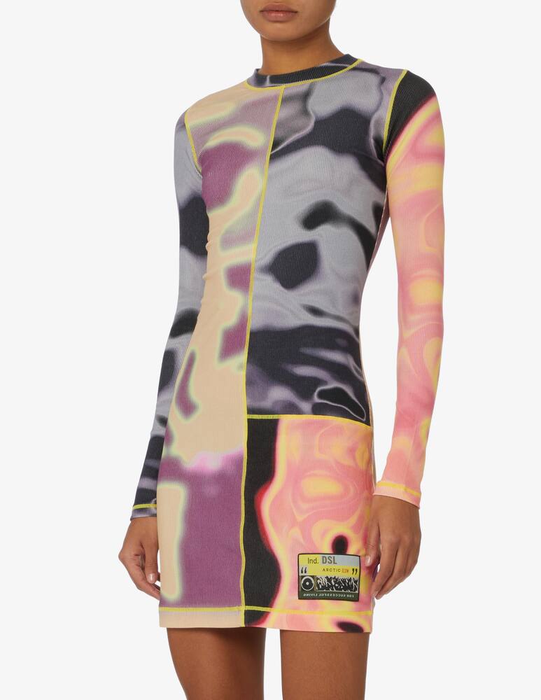 rinascente Diesel Cotton midi dress with multi pattern - Multi