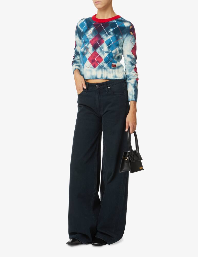 rinascente Diesel Tie die cut out wool sweater - Blue