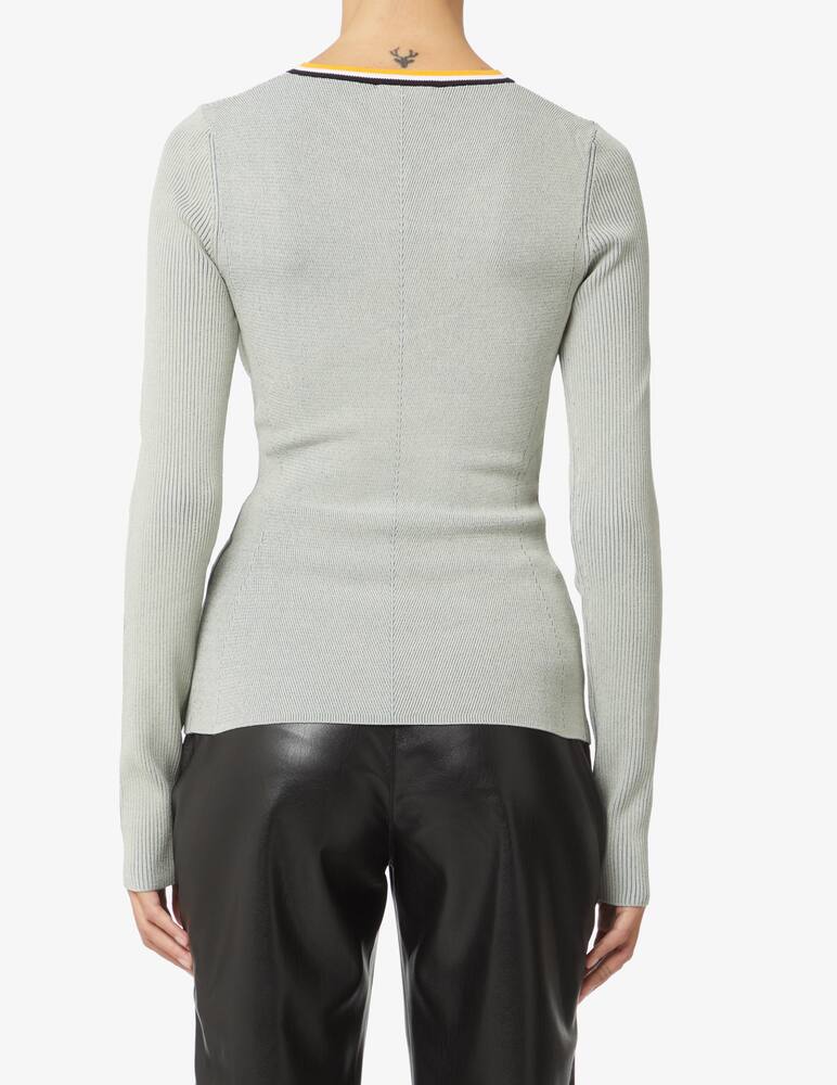 rinascente Diesel Top a maniche lunghe e scollo a v Cut Out - Azzurro