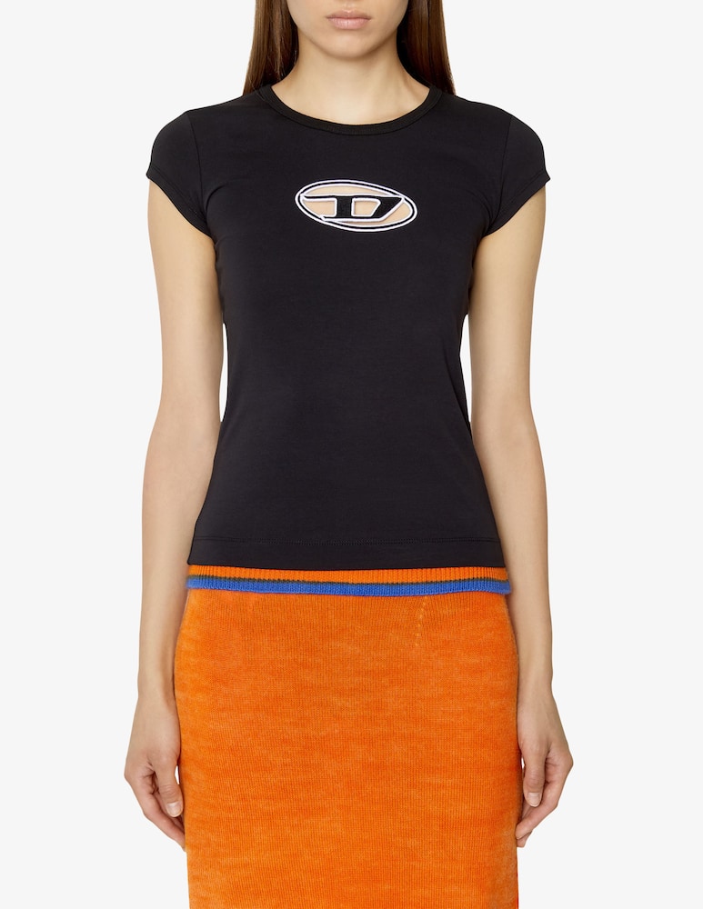 Diesel T-shirt in cotone - Nero - immagine 1 Diesel T-shirt in cotone - Nero - immagine 1