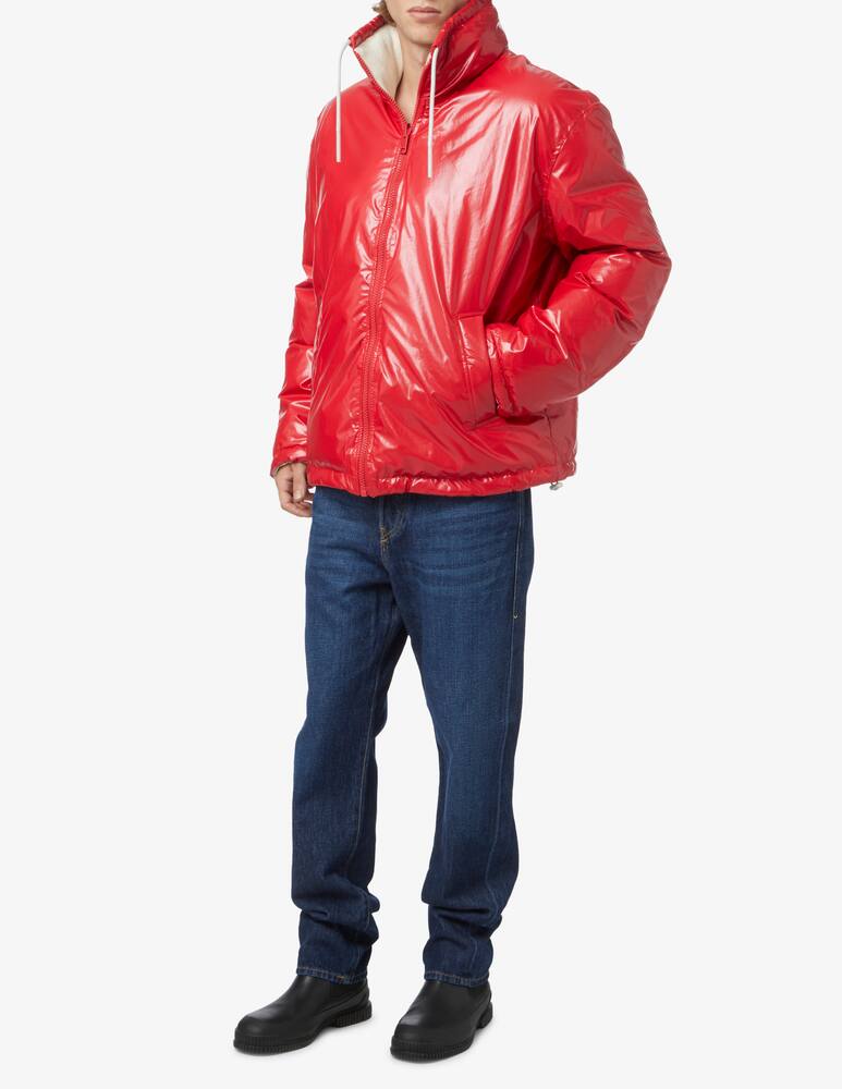 rinascente Diesel Puffer shiny logo jacket - Red