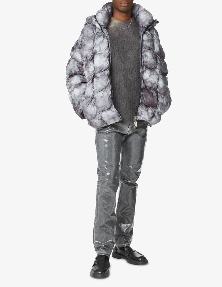 rinascente Diesel Giacca con cappuccio imbottita con fantasia - Grigio