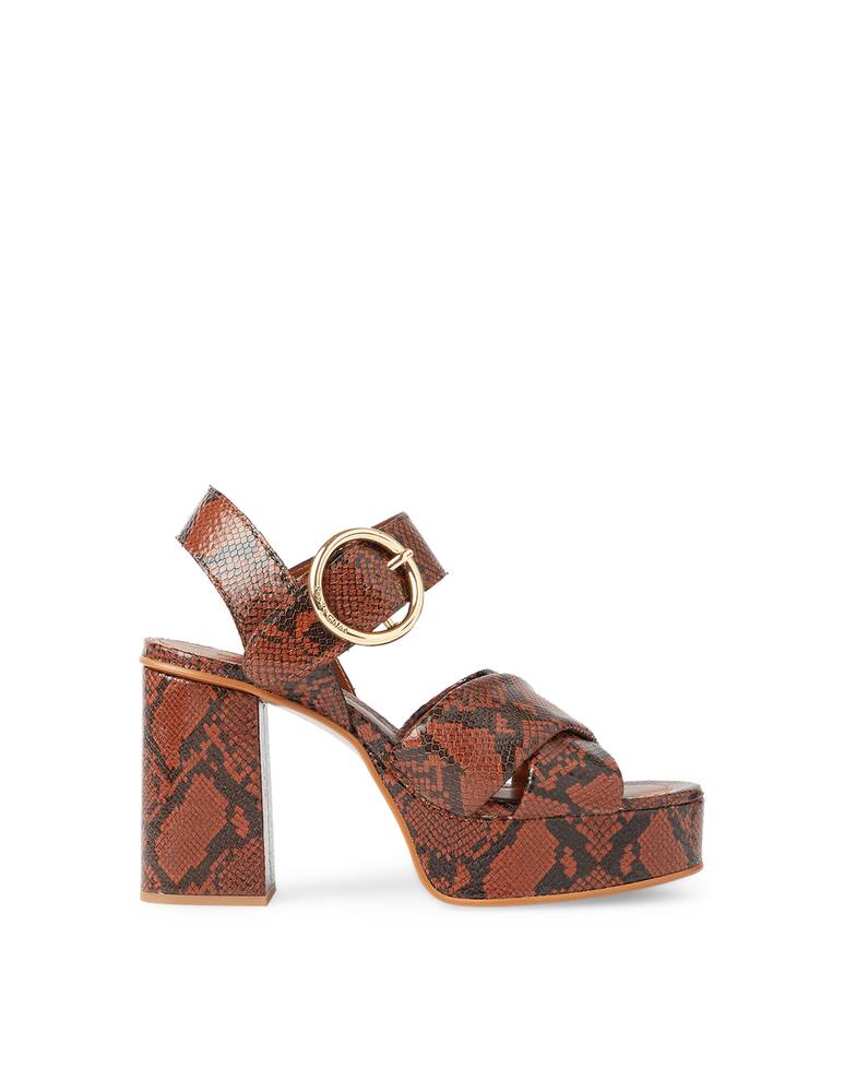 See By Chloé Sandali con tacco e platform in pitone Lyna - immagine 1 See By Chloé Sandali con tacco e platform in pitone Lyna - immagine 1