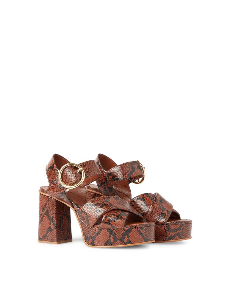 See By Chloé Sandali con tacco e platform in pitone Lyna - immagine 2 See By Chloé Sandali con tacco e platform in pitone Lyna - immagine 2
