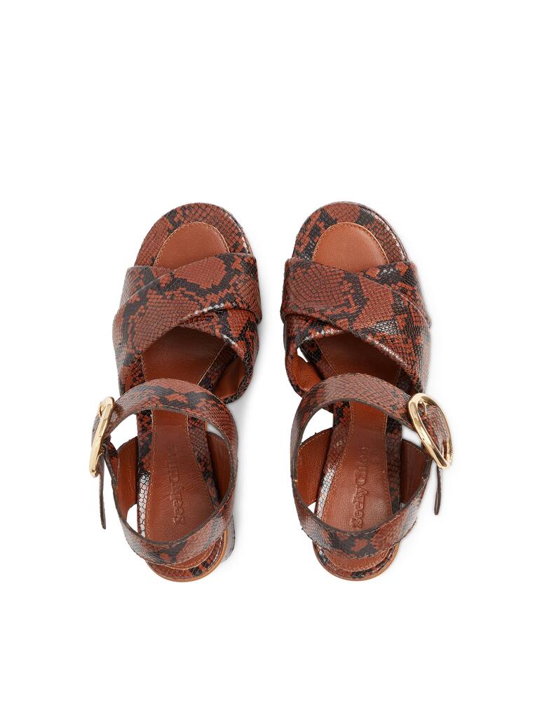 See By Chloé Sandali con tacco e platform in pitone Lyna - immagine 3 See By Chloé Sandali con tacco e platform in pitone Lyna - immagine 3