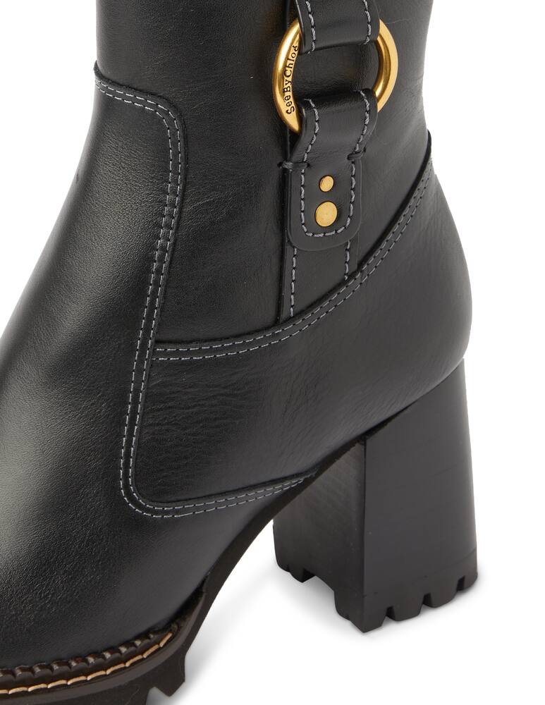 rinascente See By Chloé Leather ankle boots