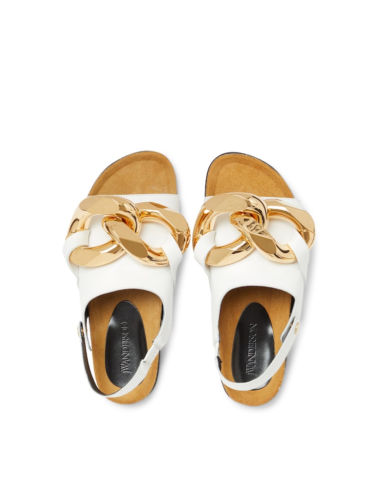 rinascente JW Anderson Chain flat sandal - white