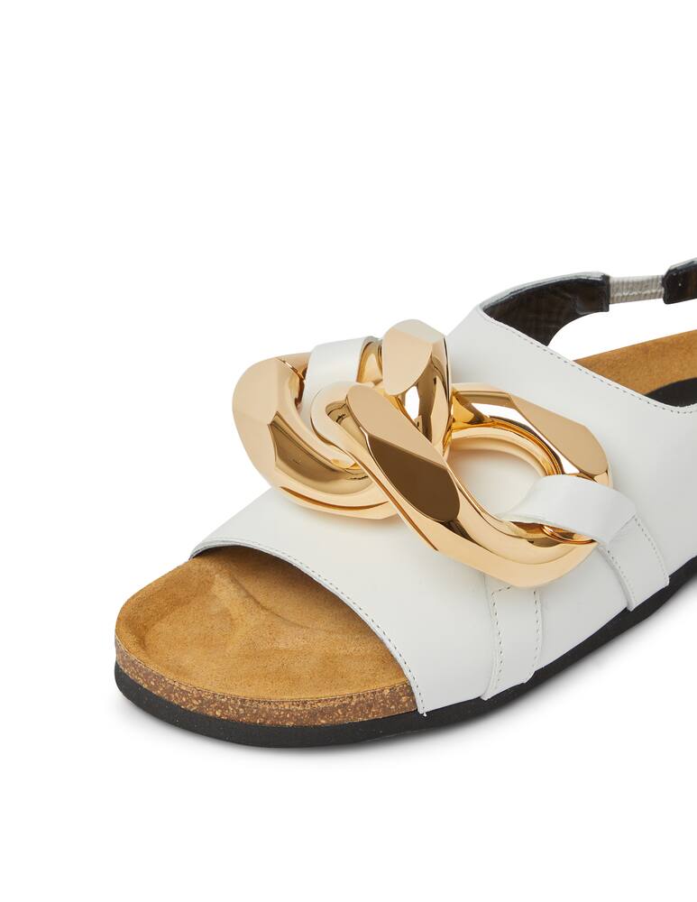 rinascente JW Anderson Chain flat sandal - white