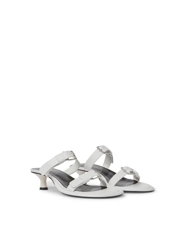 rinascente Proenza Schouler 2 straps sandals with buckle - white