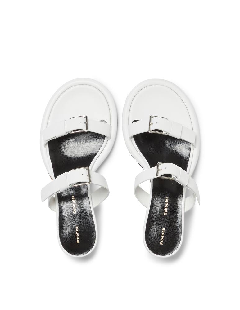 rinascente Proenza Schouler 2 straps sandals with buckle - white