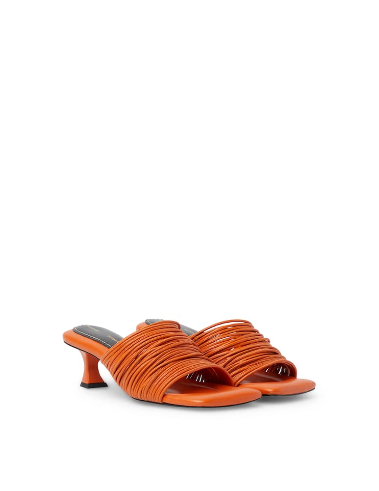 rinascente Proenza Schouler Multi-band leather mule sandals - orange