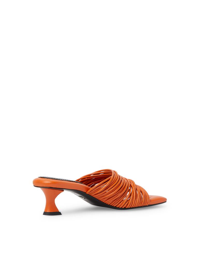 rinascente Proenza Schouler Multi-band leather mule sandals - orange