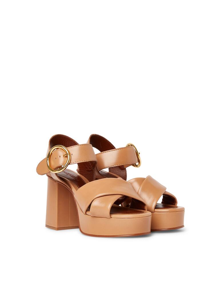 rinascente See By Chloé Sandali platform in pelle Lyna - marrone