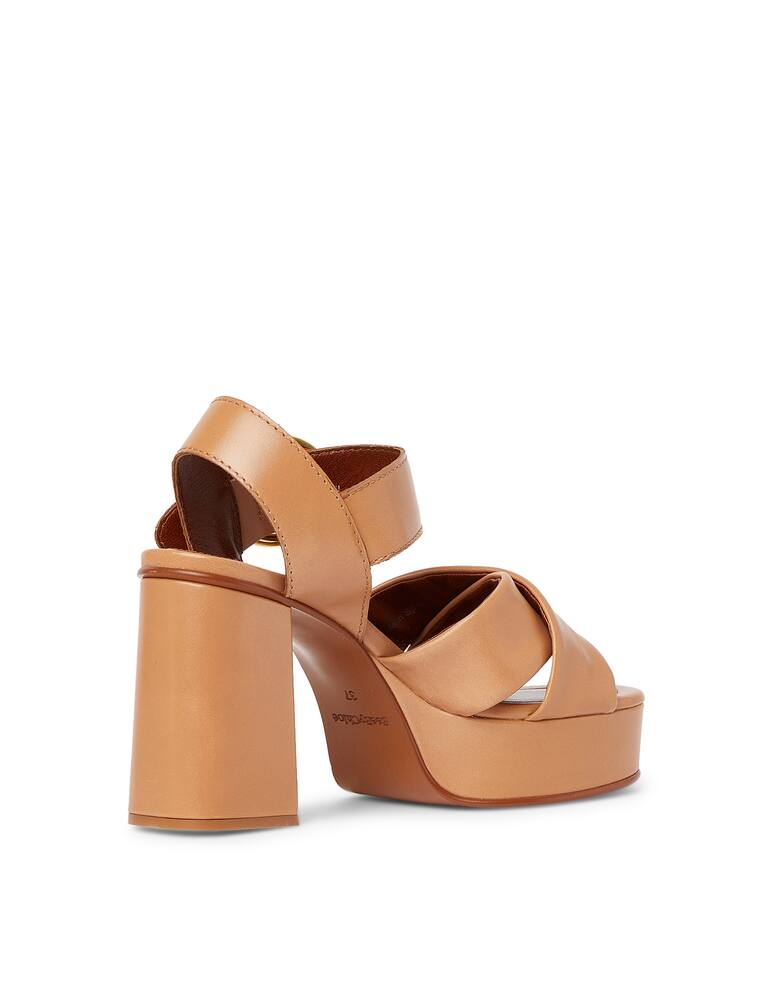 rinascente See By Chloé Sandali platform in pelle Lyna - marrone