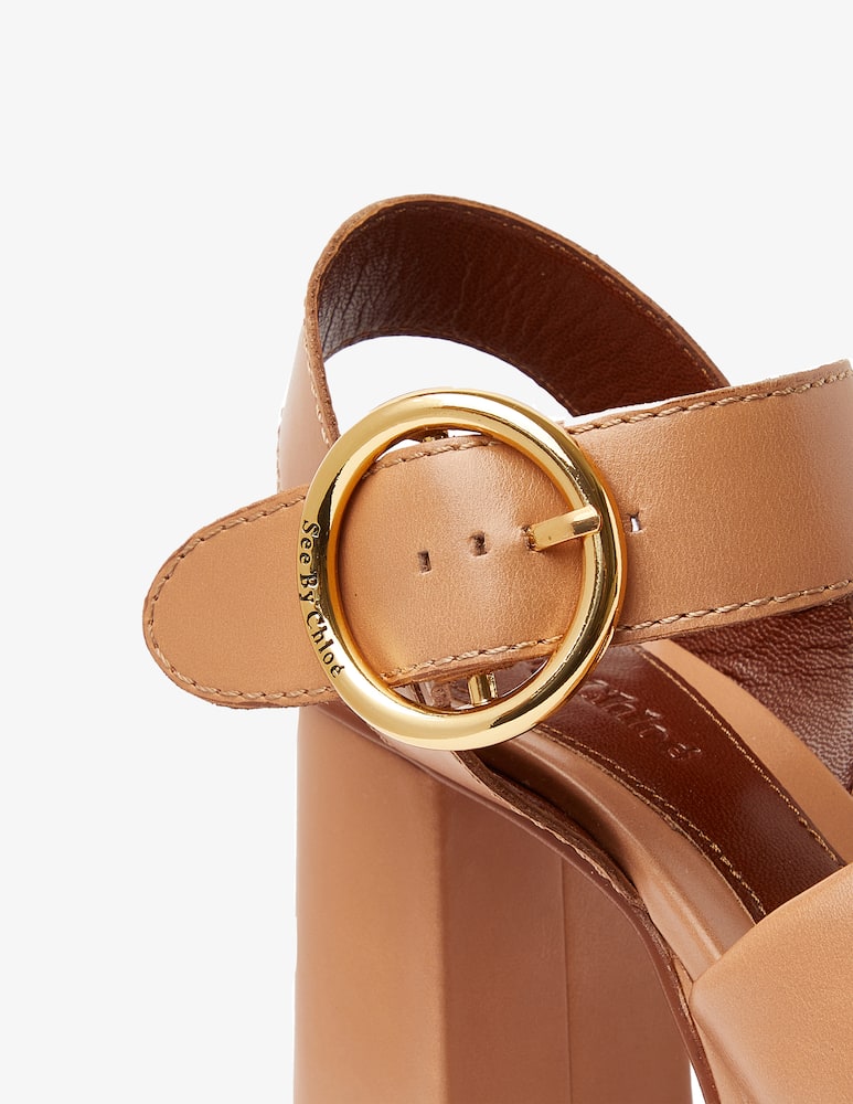 rinascente See By Chloé Lyna leather plateau sandals