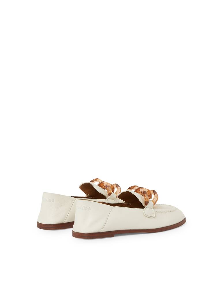 rinascente See By Chloé Mocassini in pelle con catena - bianco