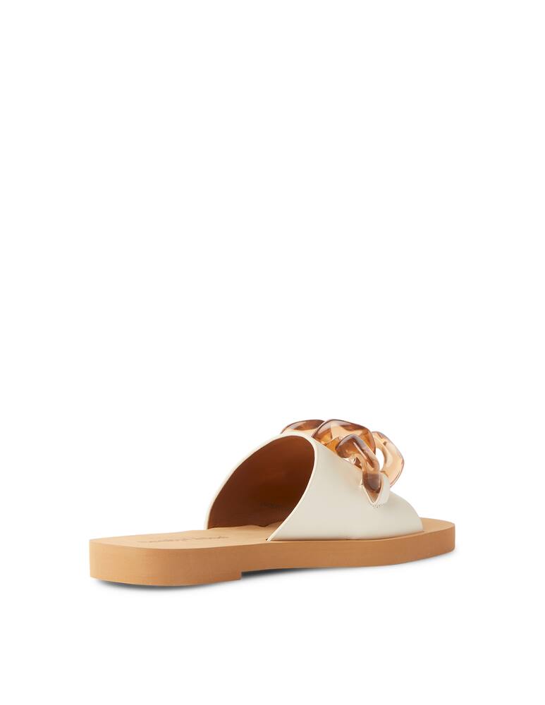 rinascente See By Chloé Mahe leather slide with chain - white