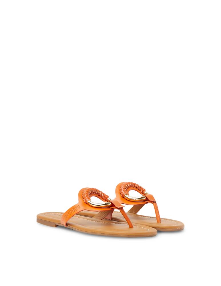 rinascente See By Chloé Infradito in pelle Hana - arancione
