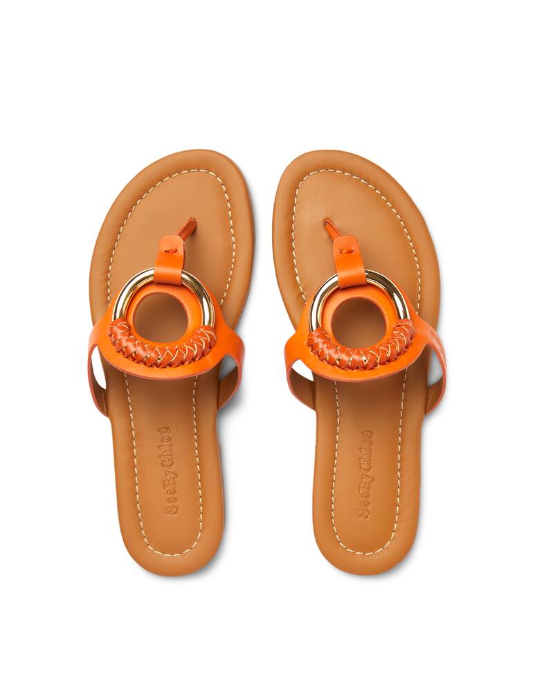rinascente See By Chloé Infradito in pelle Hana - arancione