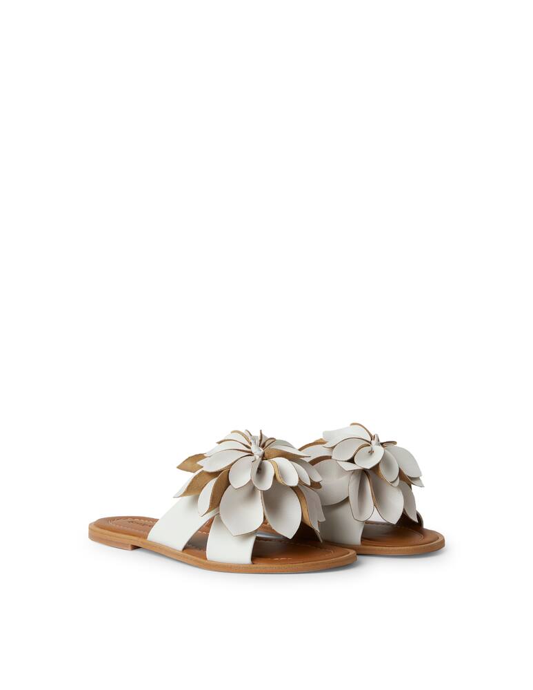rinascente See By Chloé Sandali bassi in con fiori grande Magnolia - bianco