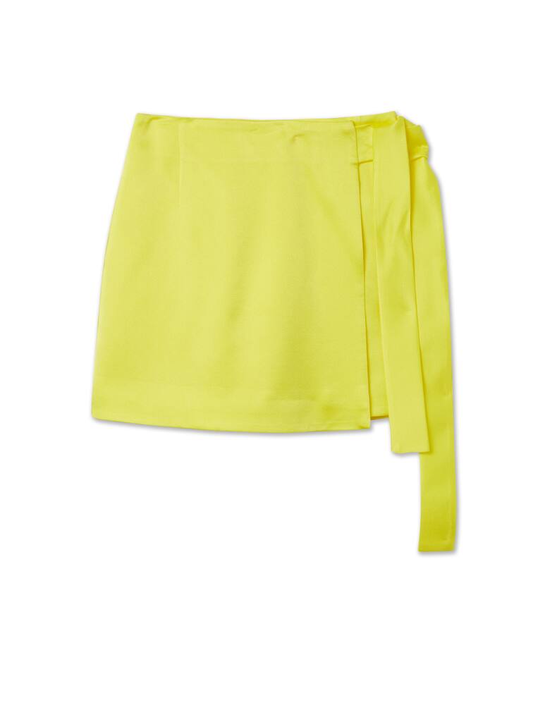 rinascente MVP Wardrobe Ava satin mini skirt - yellow