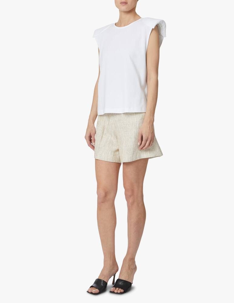 rinascente MVP Wardrobe T-shirt con spalline imbottite Claudia - bianco