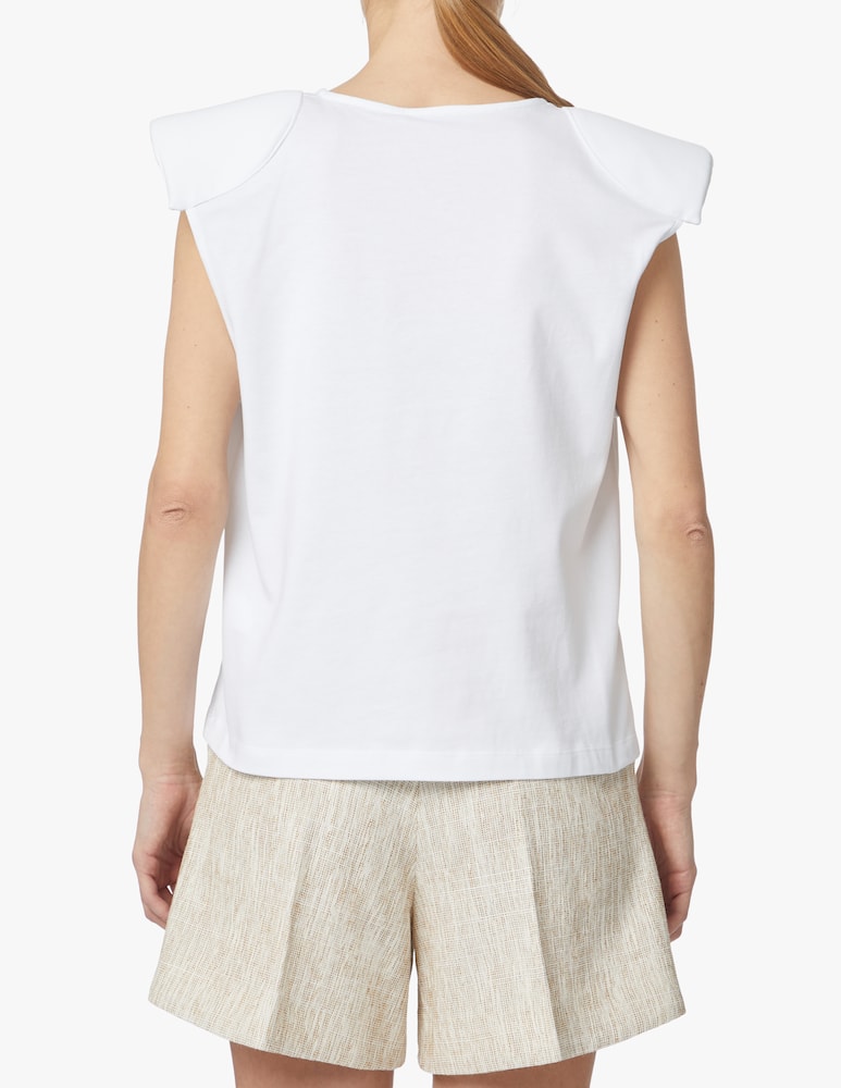 rinascente MVP Wardrobe T-shirt con spalline imbottite Claudia - bianco