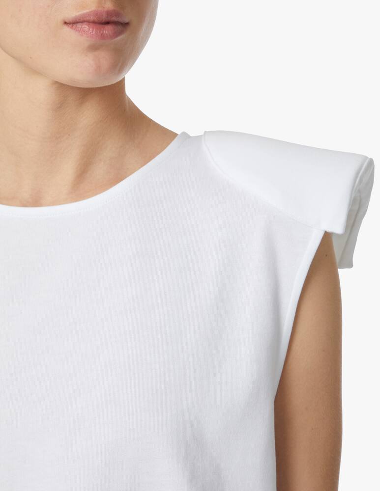 rinascente MVP Wardrobe T-shirt con spalline imbottite Claudia - bianco