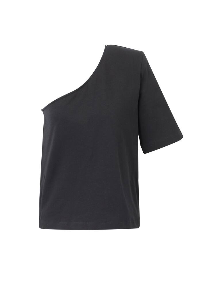 rinascente MVP Wardrobe Maglia a maniche corte monospalla Liv - nero