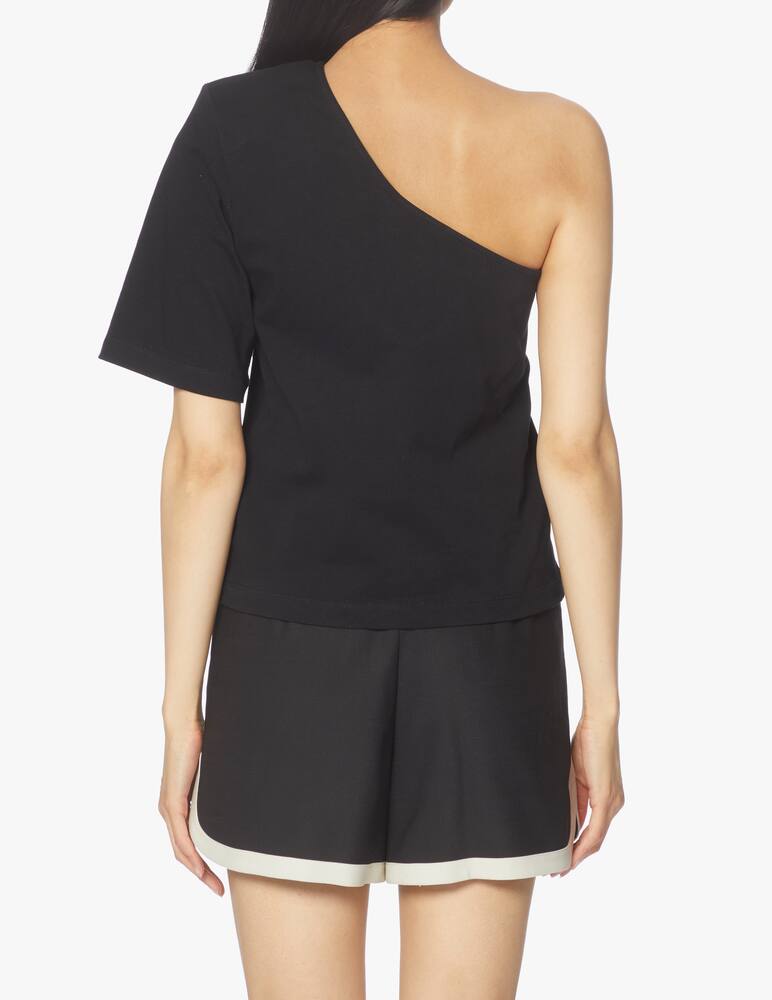 rinascente MVP Wardrobe Maglia a maniche corte monospalla Liv - nero