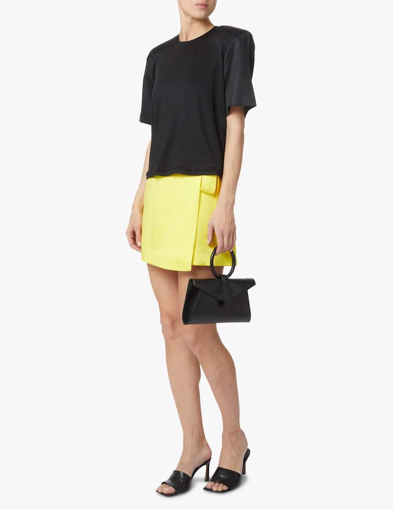 rinascente MVP Wardrobe Maglia a maniche corte in raso Barbara - nero