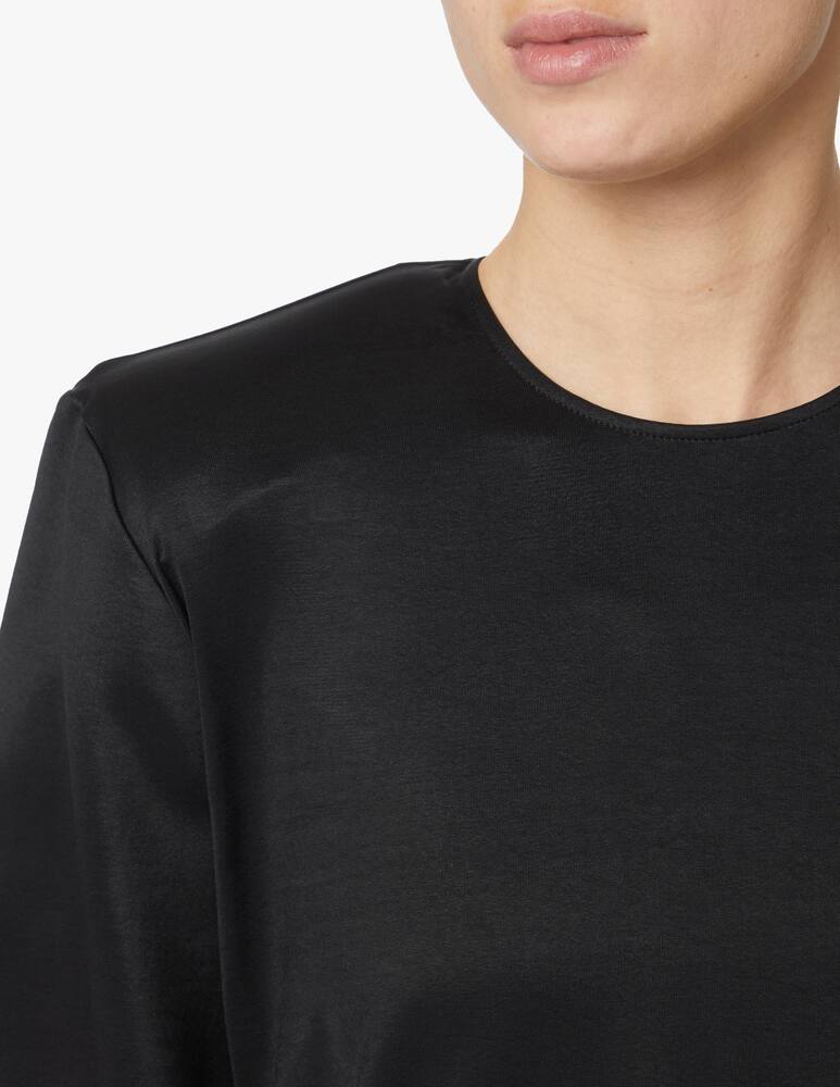 rinascente MVP Wardrobe Maglia a maniche corte in raso Barbara - nero