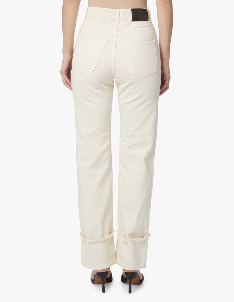 rinascente MVP Wardrobe Kassie cuffed high-waisted palazzo jeans - beige