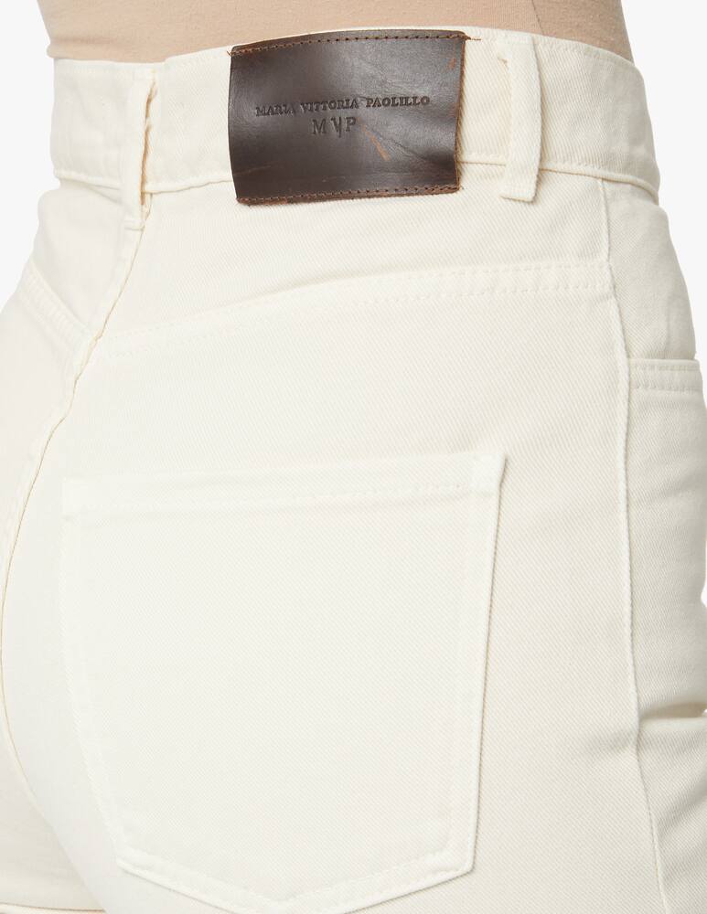 rinascente MVP Wardrobe Kassie cuffed high-waisted palazzo jeans - beige