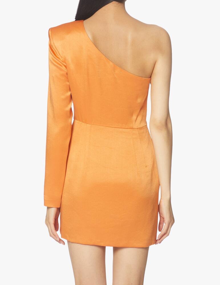 rinascente MVP Wardrobe Tippi one-shoulder short dress - orange