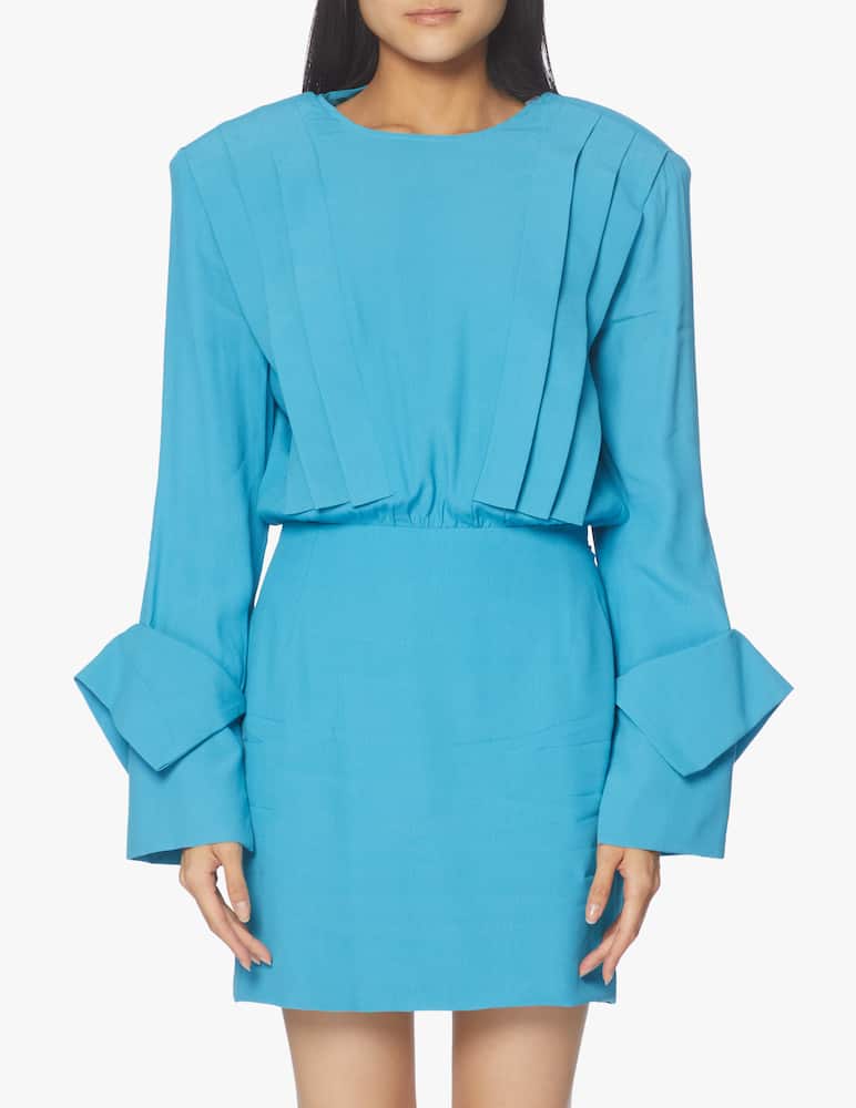 rinascente MVP Wardrobe Audrey crepe short dress - light blue