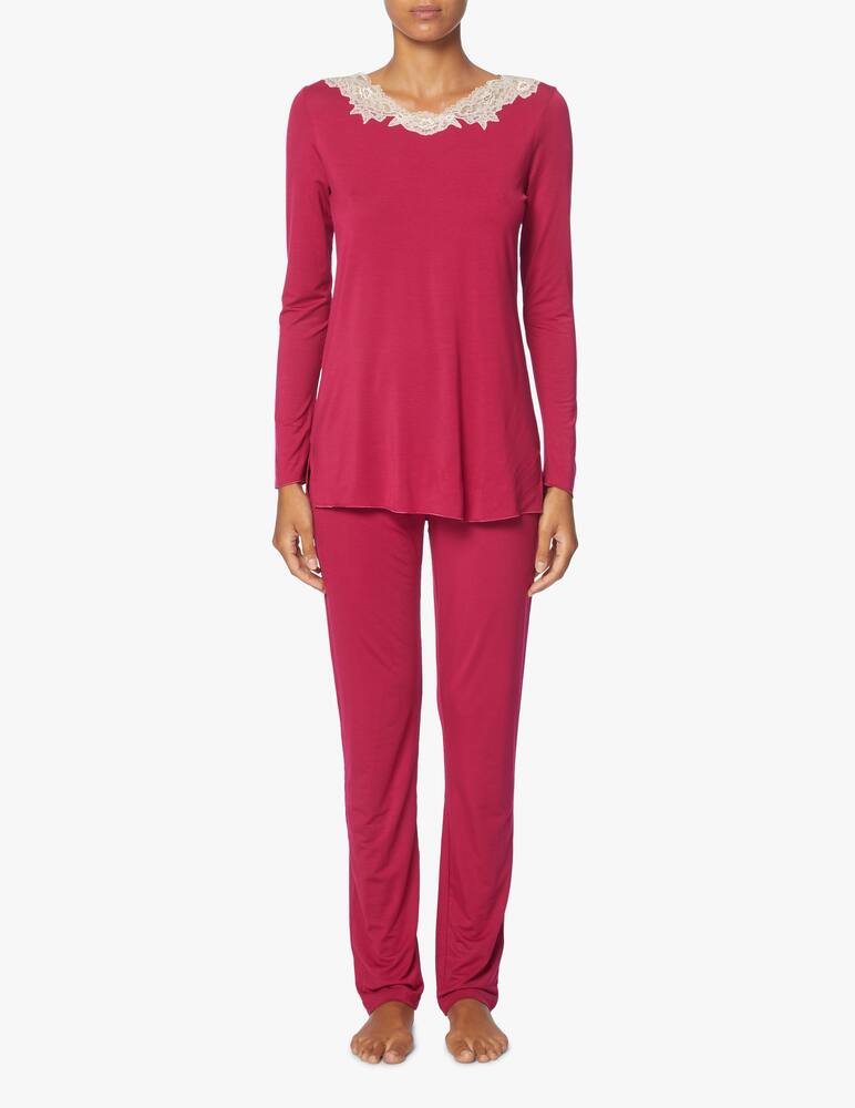 Paladini Boat neck pyjama with lace Miriam - picture 1 Paladini Boat neck pyjama with lace Miriam - picture 1