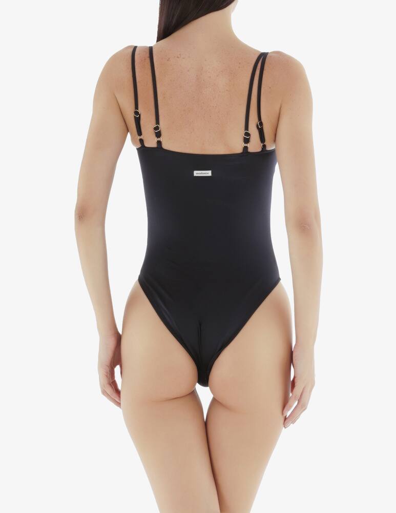rinascente Matinée Kira shiny lycra one-piece swimsuit