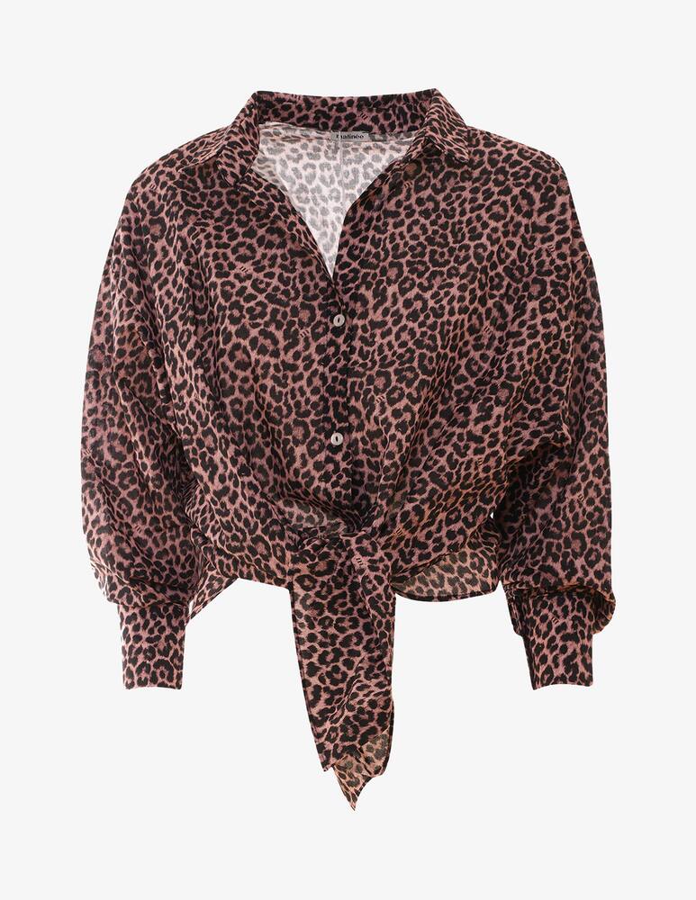 rinascente Matinée Camicia in cotone leopardata
