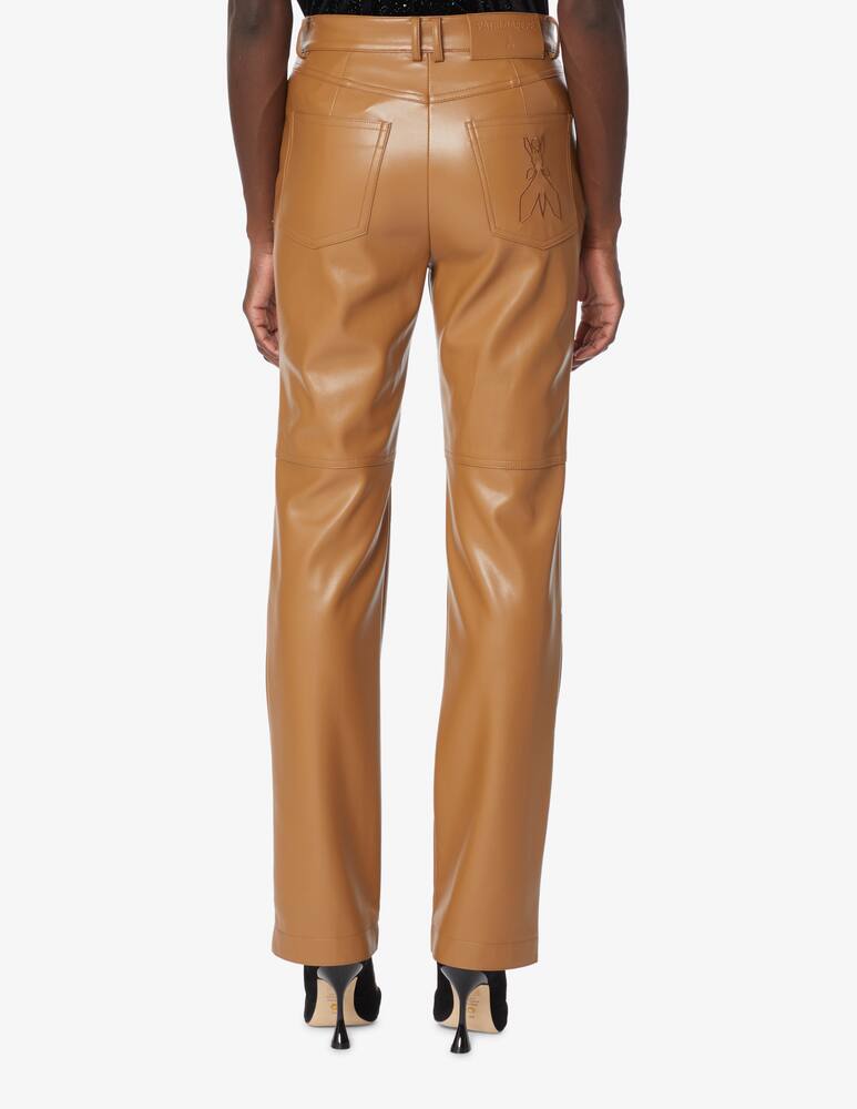 rinascente Patrizia Pepe Faux leather straight leg trousers - Brown