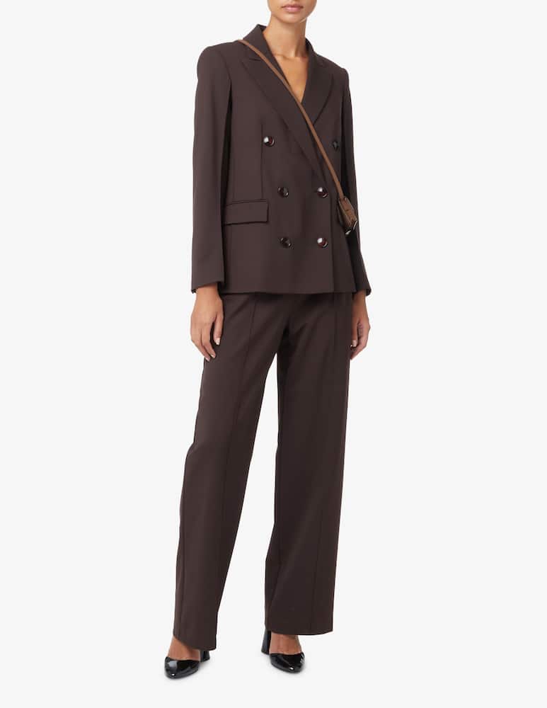 rinascente Patrizia Pepe Blazer doppio petto gabardina lana - Marrone