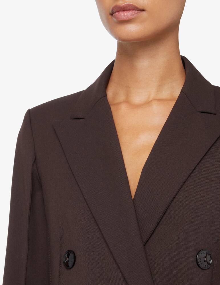 rinascente Patrizia Pepe Blazer doppio petto gabardina lana - Marrone