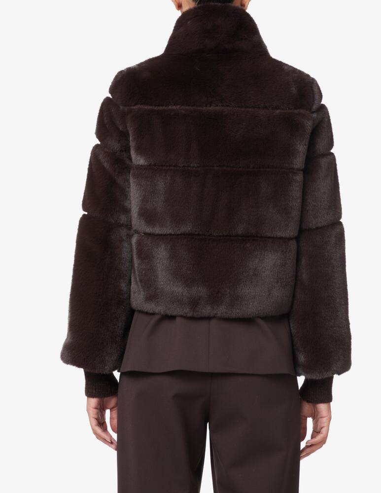 rinascente Patrizia Pepe Short faux fur jacket - Brown