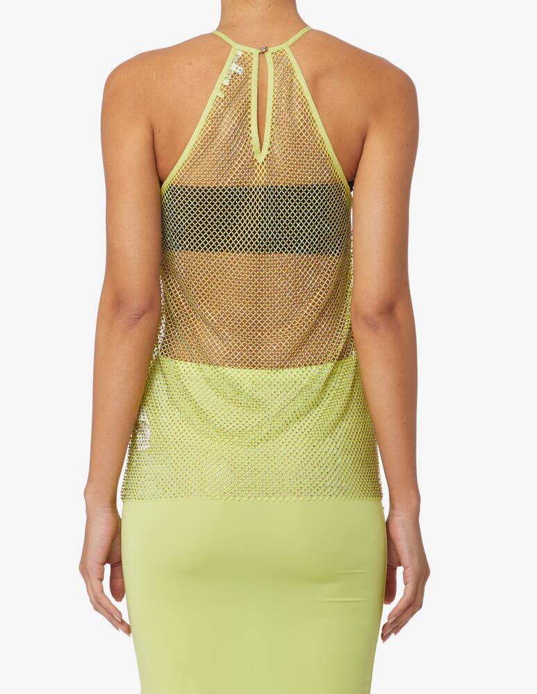 rinascente Patrizia Pepe Top a rete con strass