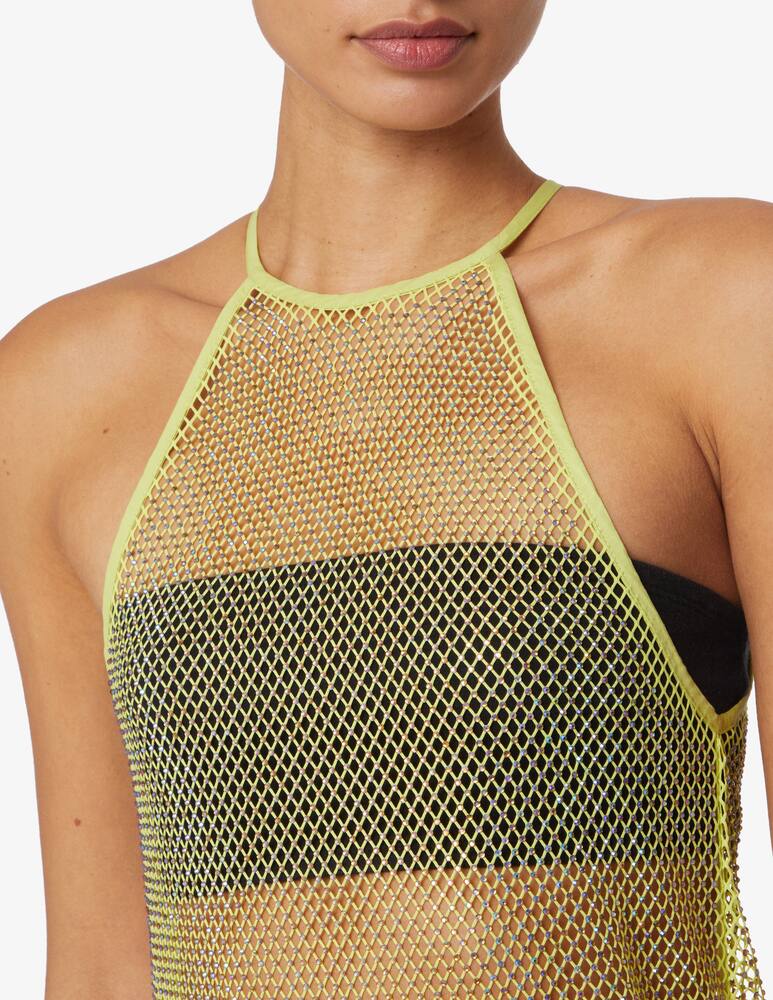 rinascente Patrizia Pepe Top a rete con strass