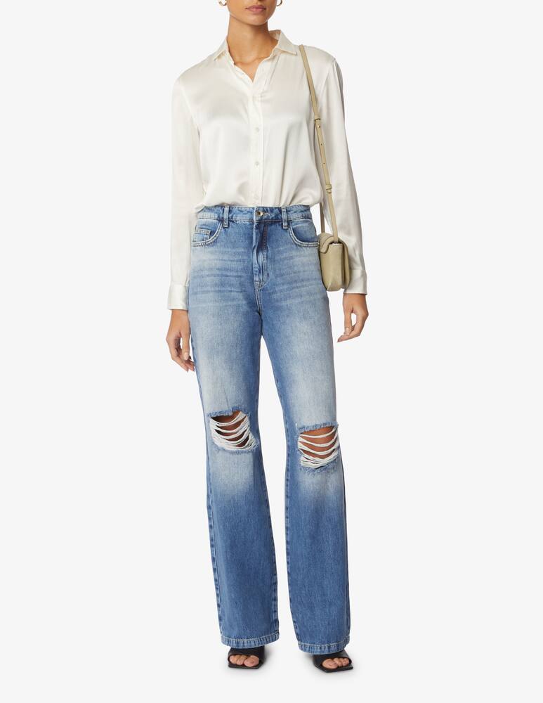 rinascente Patrizia Pepe Jeans a palazzo con strappi