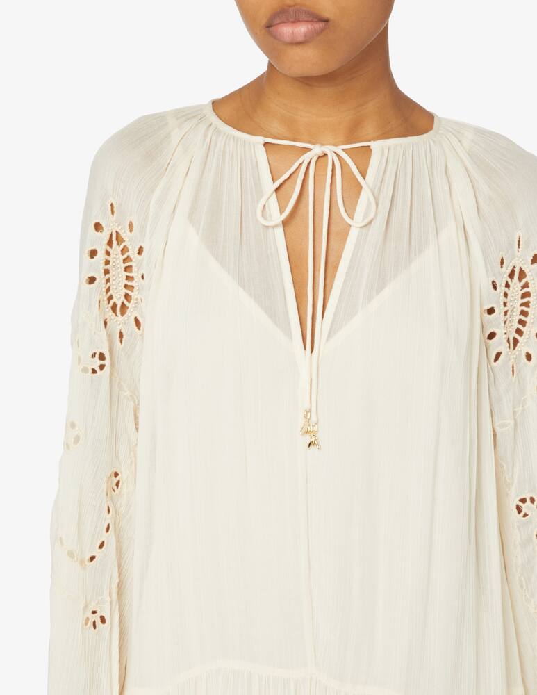 rinascente Patrizia Pepe Soft embroidered midi dress