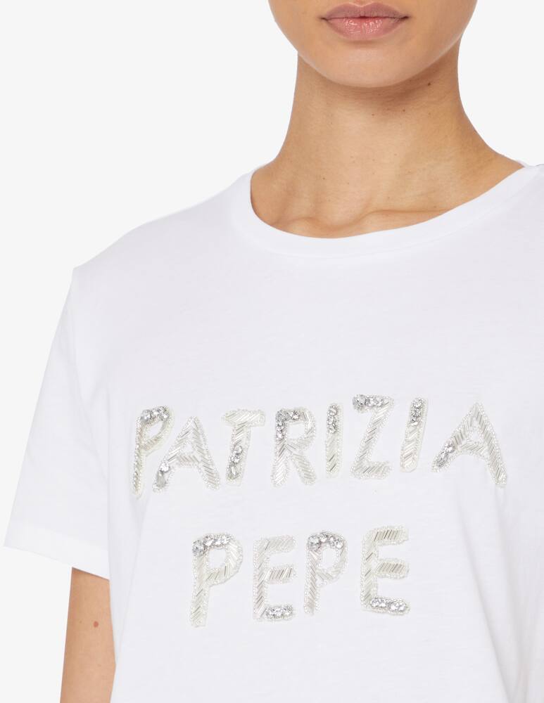 rinascente Patrizia Pepe Tee with embroidered logo