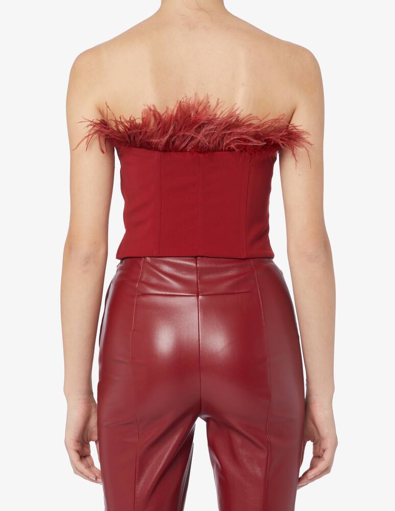 rinascente Patrizia Pepe Top with feathers